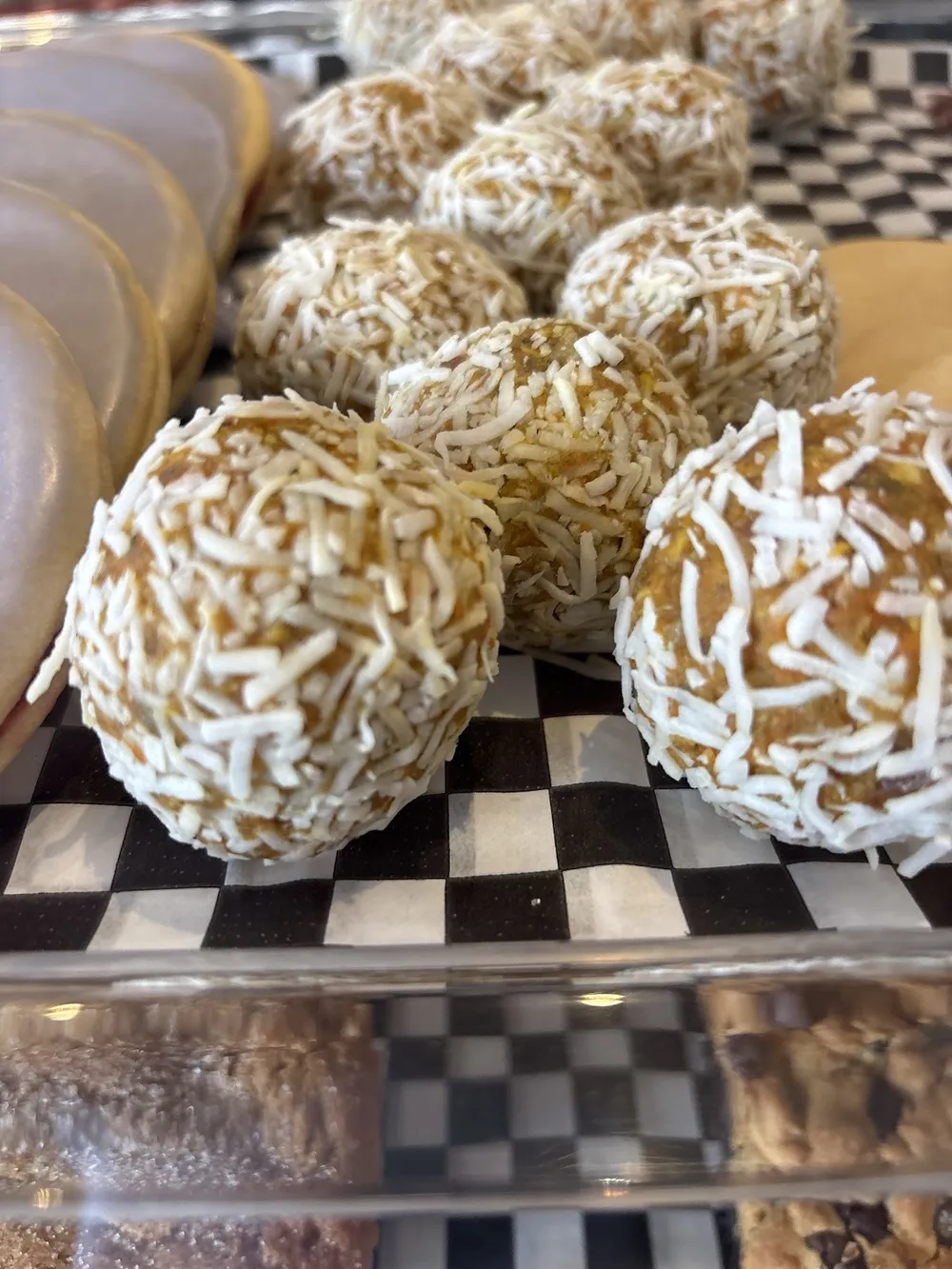 Coconut snowballs in the case