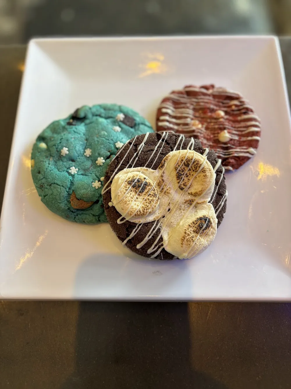 Decorated cookies on a plate